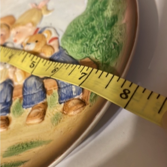 Vintage Homco 1985 Home Interior’s Denim Days 7 3/4” Raised Ceramic Plate #1505 - Picture 3 of 5